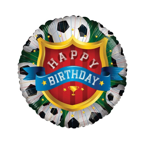 Happy Birthday Football Balloon - 18 Inch