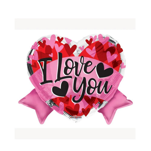 I Love You Bow Balloon - 18 inch