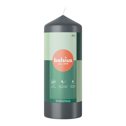 Bolsius Essentials Pillar Candle - 150x58mm - Stormy Grey