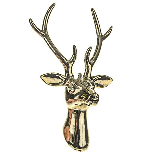 Deer Head Decoration Gold 15 cm
