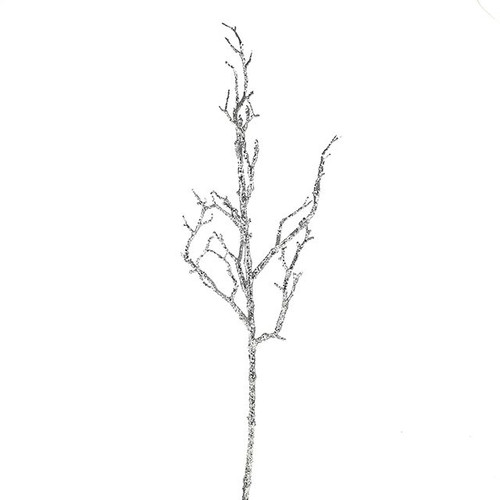 Twig Spray Silver Glitter 58 cm 