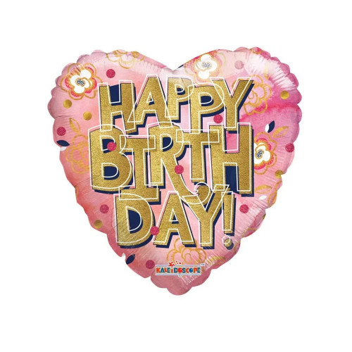 Birthday Gold Letters Balloon - 18 Inch