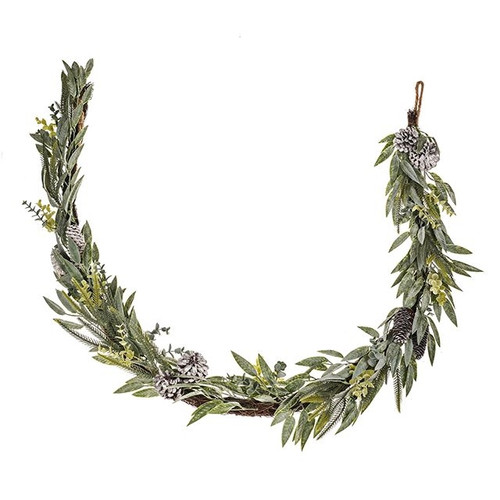 Mixed Leaf Pine Cone Garland 180 cm 