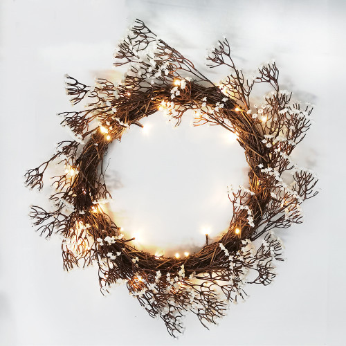 Gypsophilia Wreath 40cm 40 LED