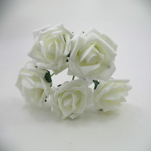 bunch, rose 5 heads ivory