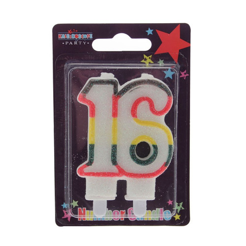 16 Double Age Candles Multicolour