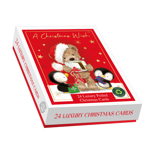 24 Luxury Cards Boxed - Festive Friends 2 Assorted Designs