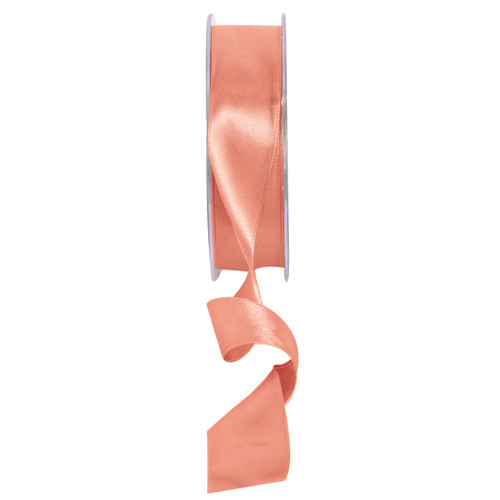 Double Satin Ribbon 25Mm Rose Gold