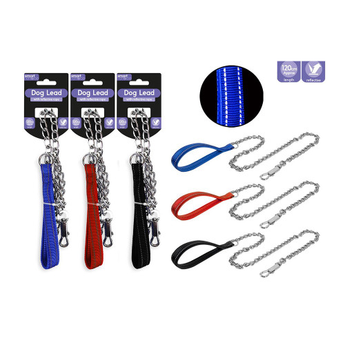 Reflective Chain Dog Lead 0.4X120Cm