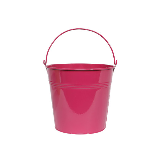 Bucket Zinc Cerise 15cm High