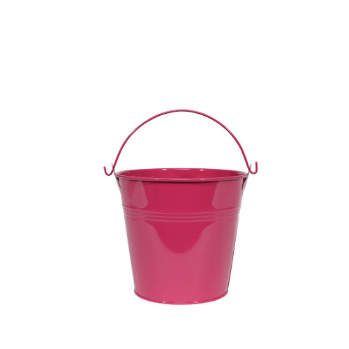Bucket Zinc Cerise 12.5cm High