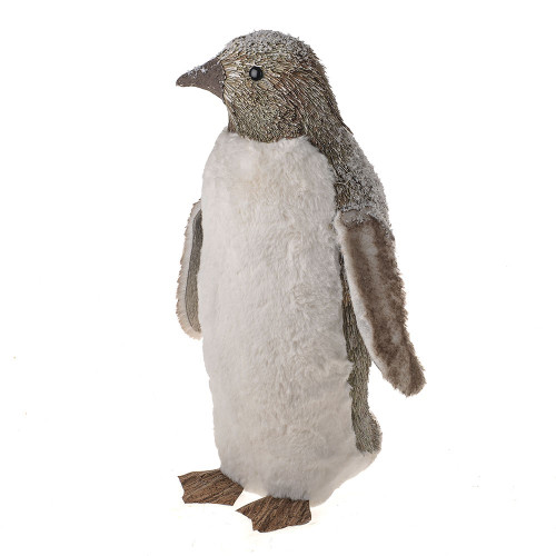 Standing Penquin Brown & Cream 21x20x39Cm