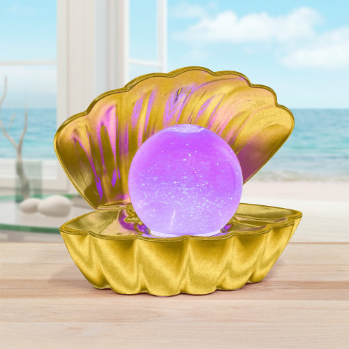 Seashell Lamp Metallic Gold