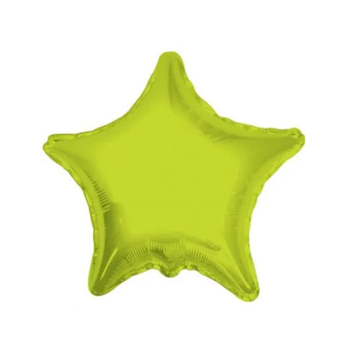 Lime Green Star Balloon - 22 Inch