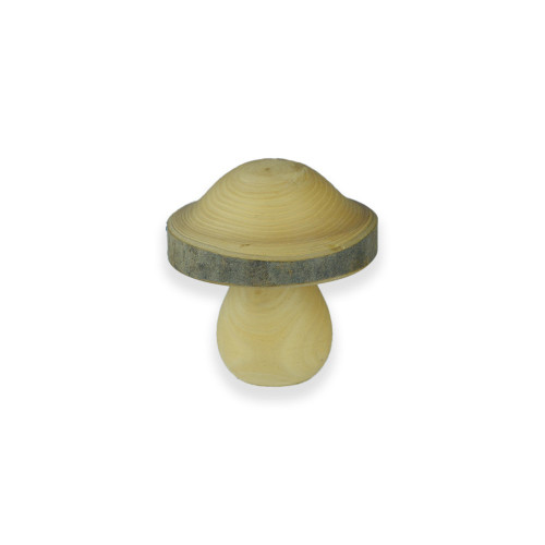 Wooden Mushroom Natural Polish 7.5x7.5x8cm