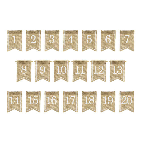 Jute Table Numbers 20pk