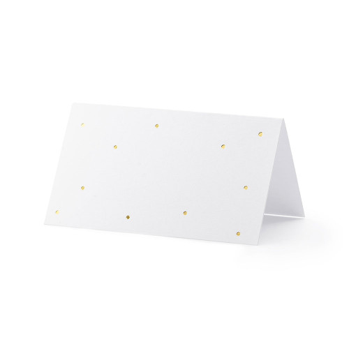 Place Cards Gold Dots 9.5x5.5cm pk10