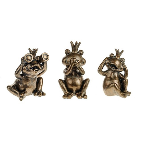 Antique Bronze Crown Frog Assorted