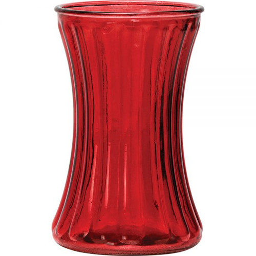 Red Straight Vase