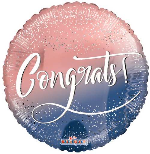 18" Congrats girl Confetti Foil Balloon