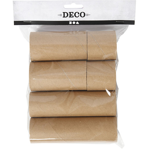 Cardboard tube, L: 4,7+9,3+14 cm, D: 5 cm, 6 pc/ 1 pack