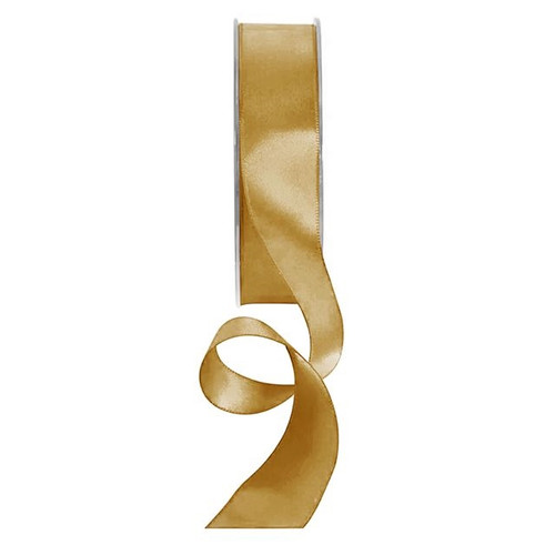 Double Satin Ribbon 25Mm Gold