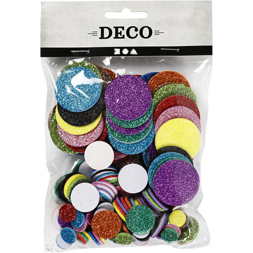 EVA Foam Circles, D: 12+20+32 mm, 150 asstd./ 1 pack