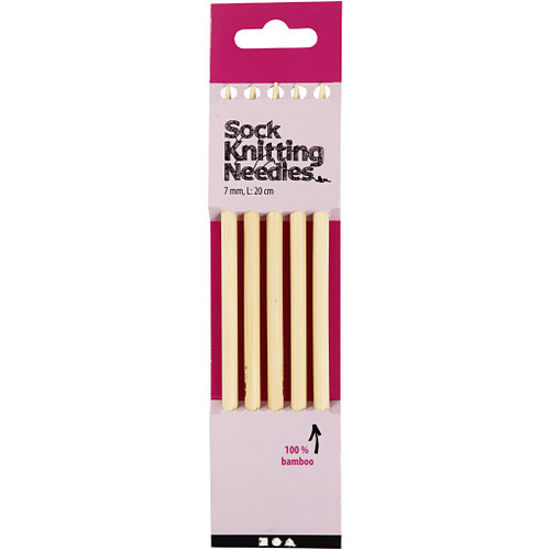 Knitting needles, L: 20 cm, size 7 , 1 set