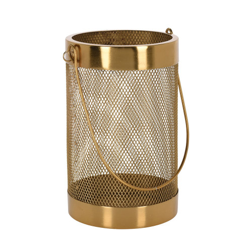 Lantern Gold Iron Mesh 20.5cm