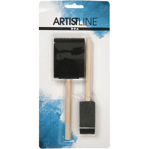 Foam Brushes, W: 25+50 mm, 2 pc 1 pack