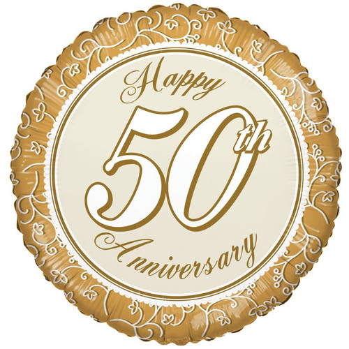 18" Happy 50th Anniversary foil Balloon