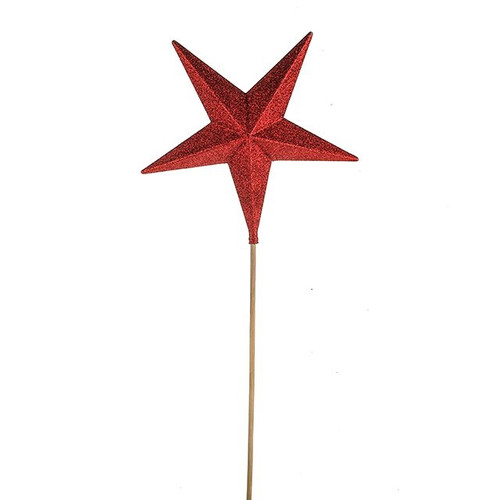 Star Glitter Pick Red 55Cm
