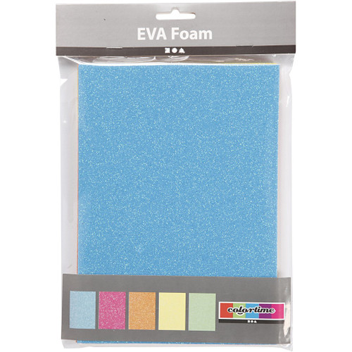 EVA Foam Sheets, assorted colours, A5, 150x210 mm 1 pack