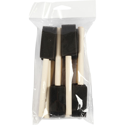 Foam Brushes, W: 25 mm, 10 pc/ 1 pack