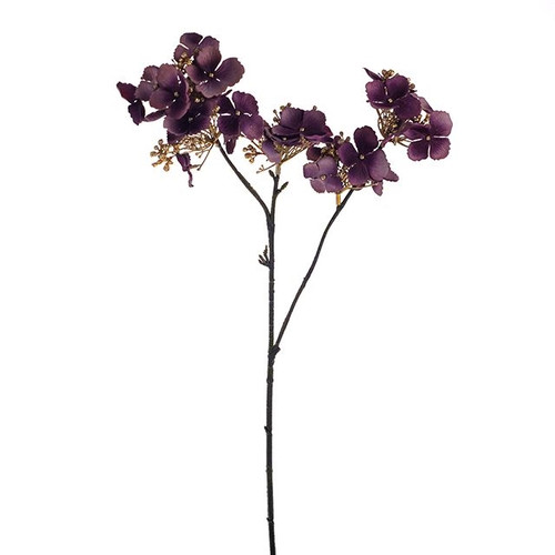 Hydrangea 2 Flower Spray Purple 61cm 