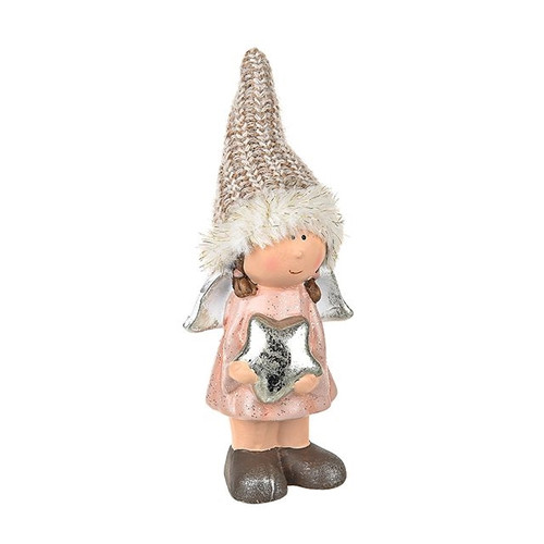 Ceramic Girl Standing Pink 15Cm
