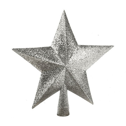Sparkle Star Tree Topper Silver