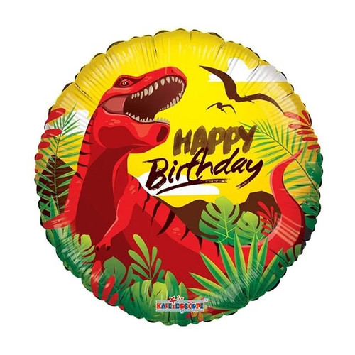 Balloon Happy Birthday Dinosaur 18 Inch