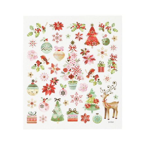 Stickers, romantic Christmas, 15x16,5 cm, 1 sheet