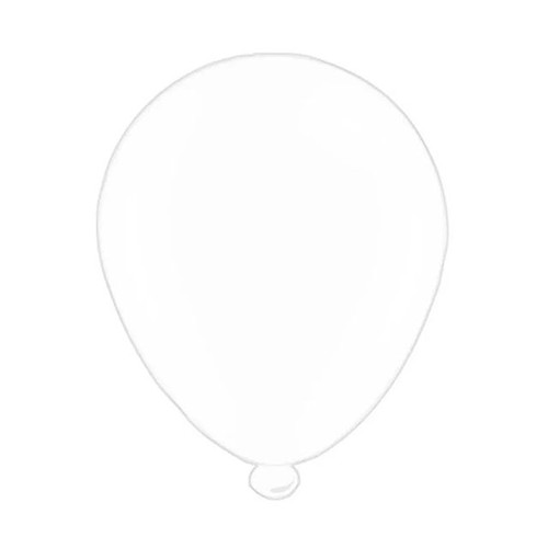 White Latex Balloons pk of 8 (1/48)