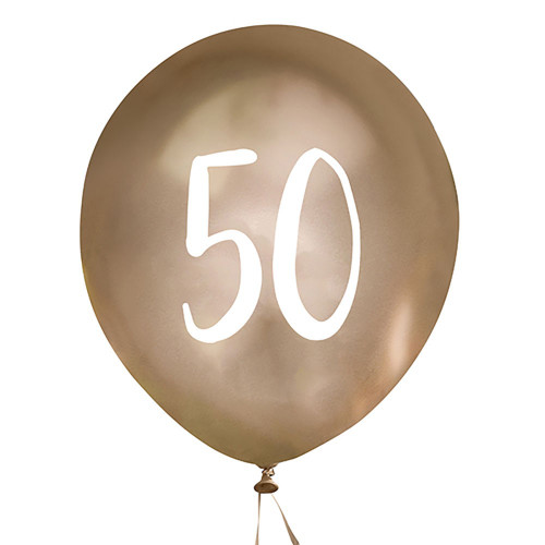 Gold 50 Balloons 5pk