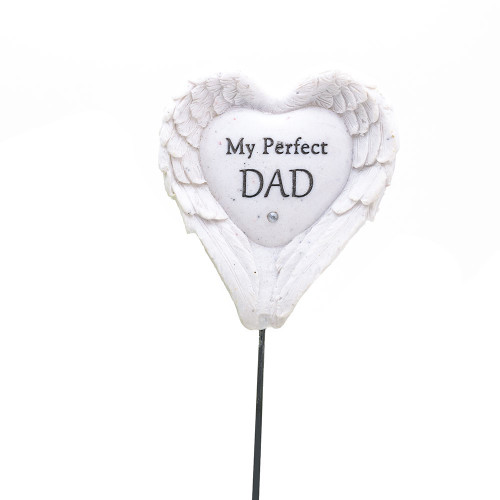 Graveside Angel Wings Stake - Perfect Dad 