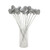 Silver pine cone pick on 50cm stem (x25 stems)