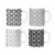 11Oz 4 Assorted Grey / Black Design Mug 
