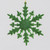 15cm Flock Snowflake Dec Green