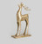 49cm Metal Reindeer Ornament Gold