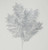 101cm Glitter Leaves Spray Silver