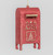 12cm Glitter Mail Box Dec. Red