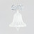 10cm Glitter Bell Dec. White/Silve