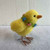 Felt Chick with Flower Garland 9x6.5x8.5cm